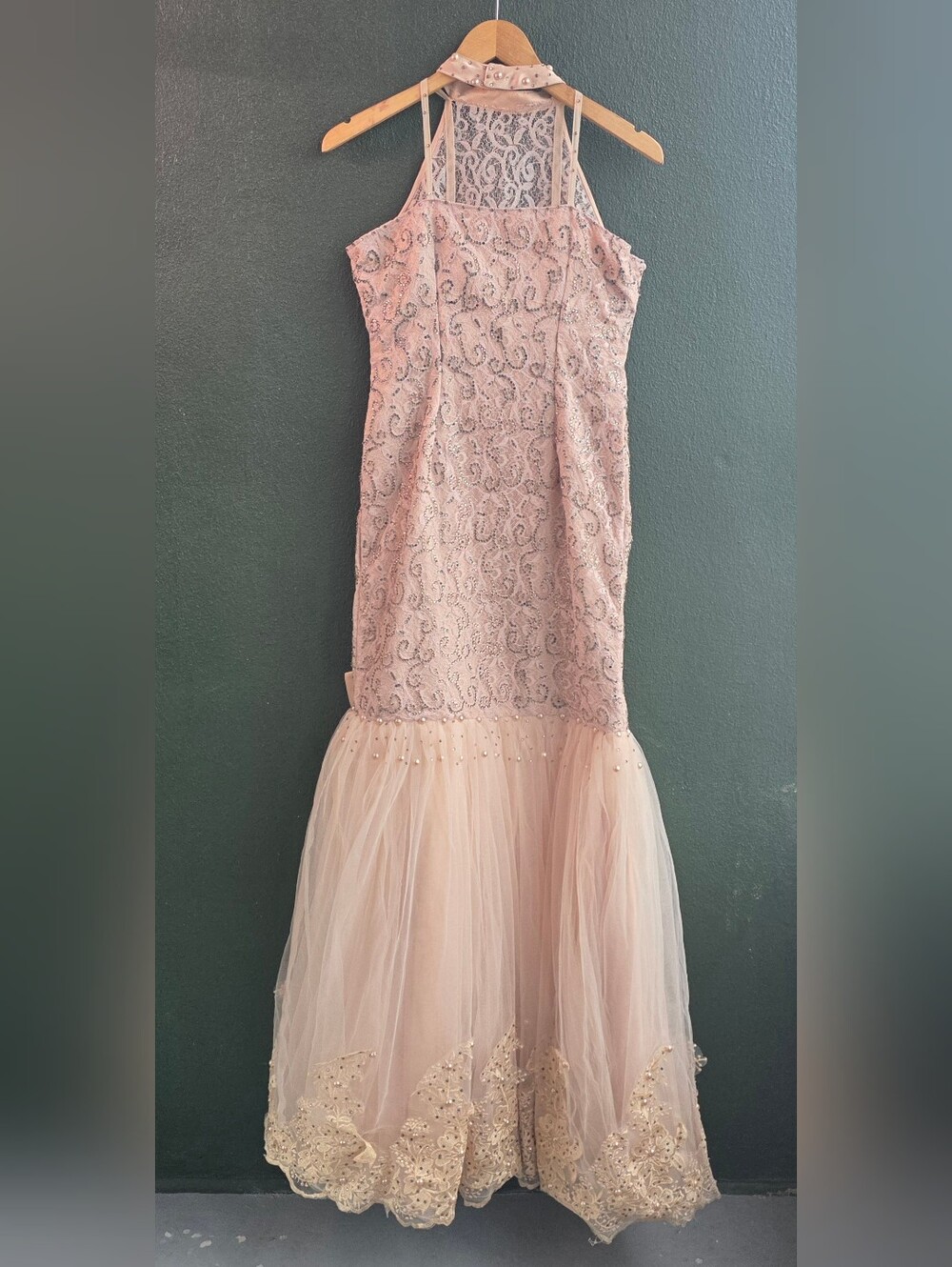 Blush Pink Sequin & Tulle Mermaid Dress...Halloween